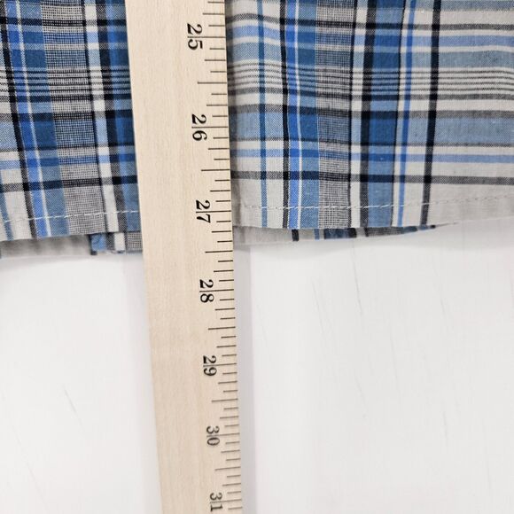 The North Face Shirt Mens Small Snap Button Plaid Blue White Short Sleeve S - Picture 5 of 9